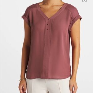 Fortune & Ivy Helina Mixed Material Blouse